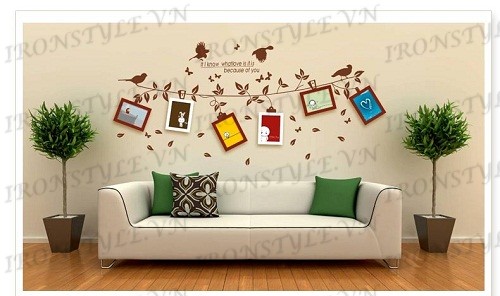 Khung hình treo tường decal chim sẽ